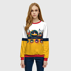 Свитшот женский Yellow Submarine Мультфильм 3D, цвет: 3D-красный — фото 2