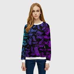 Свитшот женский STI NEON PATTERN, цвет: 3D-белый — фото 2