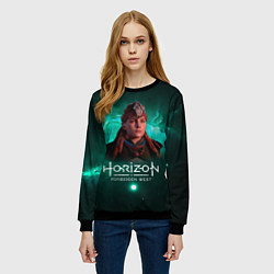 Свитшот женский Aloy - Элой Horizon Forbidden West, цвет: 3D-черный — фото 2
