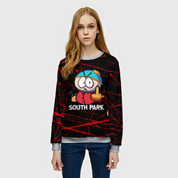 Свитшот женский Мультфильм Южный парк Эрик South Park, цвет: 3D-меланж — фото 2