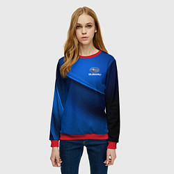 Свитшот женский Subaru sport, цвет: 3D-красный — фото 2