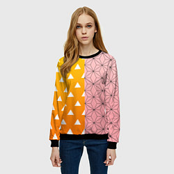 Свитшот женский ЗЕНИТЦУ НЕЗУКО КЛИНОК РАССЕКАЮЩИЙ ДЕМОНОВ, цвет: 3D-черный — фото 2