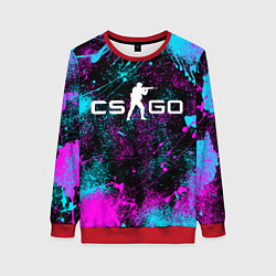 Свитшот женский КС ГО НЕОН CS GO NEON, цвет: 3D-красный