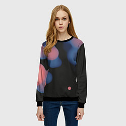 Свитшот женский Мягкие капли, цвет: 3D-черный — фото 2