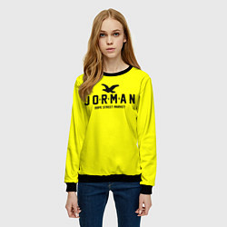 Свитшот женский Узор Yellow Jorman Air Dope Street Market, цвет: 3D-черный — фото 2