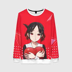 Свитшот женский Kaguya Heart, цвет: 3D-белый