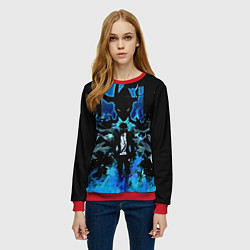 Свитшот женский Поднятие уровня в одиночку Со Джинву, цвет: 3D-красный — фото 2