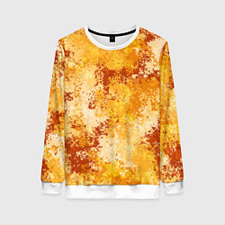 Свитшот женский Спортивный камуфляж Пикси - Апельсин, цвет: 3D-белый