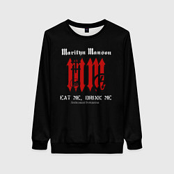 Свитшот женский Marilyn Manson MM, цвет: 3D-черный