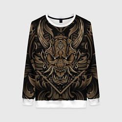 Свитшот женский Демон в узорах, цвет: 3D-белый