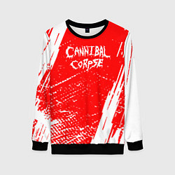 Свитшот женский Cannibal corpse труп каннибала, цвет: 3D-черный