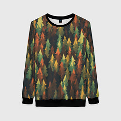 Свитшот женский Spruce forest, цвет: 3D-черный