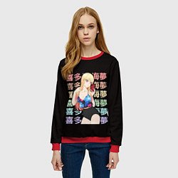 Свитшот женский Китагава Марин в купальнике, цвет: 3D-красный — фото 2