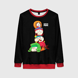 Свитшот женский Южный парк персонажи - South Park, цвет: 3D-красный
