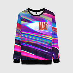 Свитшот женский Neon pattern Mad, цвет: 3D-черный