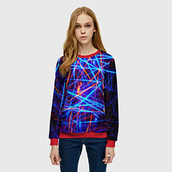 Свитшот женский Neon pattern Fashion 2055, цвет: 3D-красный — фото 2