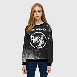 Свитшот женский Папин Олимпос - КОТ - Краска, цвет: 3D-черный — фото 2