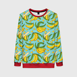 Свитшот женский Banana pattern Summer Fashion 2022, цвет: 3D-красный