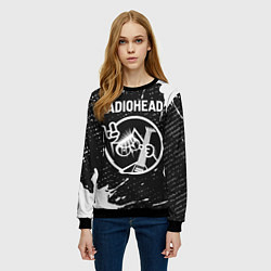 Свитшот женский Radiohead КОТ Краска, цвет: 3D-черный — фото 2