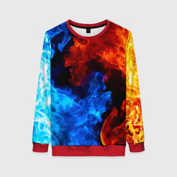 Женский свитшот Огонь - Вода Инь - Янь