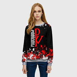 Свитшот женский Powerwolf брызги красок, цвет: 3D-меланж — фото 2