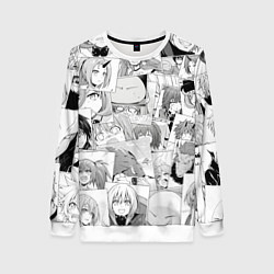 Женский свитшот О моём происхождении в слизь pattern