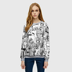 Свитшот женский Сага о Винланде pattern, цвет: 3D-меланж — фото 2