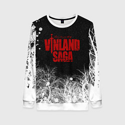 Свитшот женский Сага о Винланде логотип, цвет: 3D-белый
