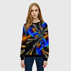 Свитшот женский Neon vanguard pattern Fashion 2023, цвет: 3D-черный — фото 2