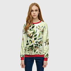 Свитшот женский Цветы Липовый Сад, цвет: 3D-красный — фото 2