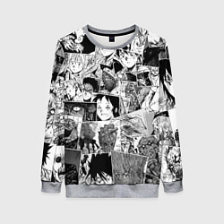 Свитшот женский Дорохэдоро pattern, цвет: 3D-меланж