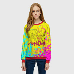 Свитшот женский Никайдо и Кайман арт, цвет: 3D-красный — фото 2