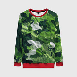 Свитшот женский Camouflage Pattern Камуфляж Паттерн, цвет: 3D-красный