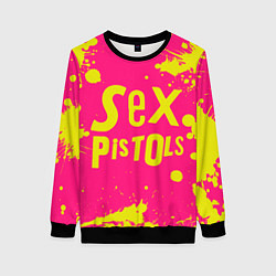 Свитшот женский Sex Pistols Yellow Logo, цвет: 3D-черный