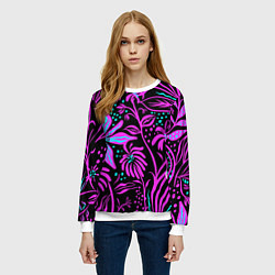 Свитшот женский Цветочная композиция Fashion trend, цвет: 3D-белый — фото 2