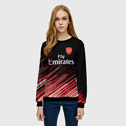 Свитшот женский Arsenal полосы, цвет: 3D-черный — фото 2