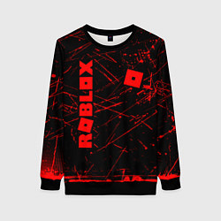 Свитшот женский ROBLOX красный логотип, цвет: 3D-черный