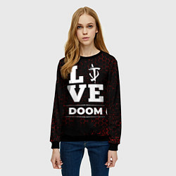 Свитшот женский Doom Love Классика, цвет: 3D-черный — фото 2