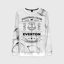 Свитшот женский Everton Football Club Number 1 Legendary, цвет: 3D-белый