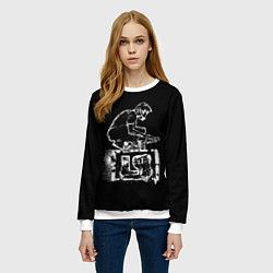 Свитшот женский Linkin Park граффити, цвет: 3D-белый — фото 2