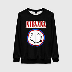 Свитшот женский Nirvana гранж, цвет: 3D-черный