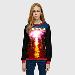 Свитшот женский Stigmata альбом, цвет: 3D-красный — фото 2