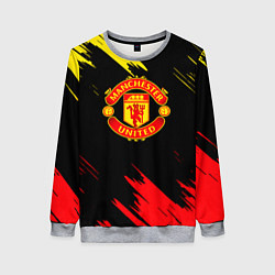 Свитшот женский Manchester united Texture, цвет: 3D-меланж