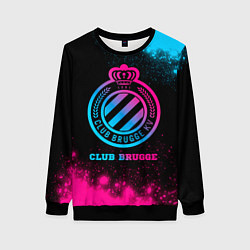 Свитшот женский Club Brugge Neon Gradient, цвет: 3D-черный