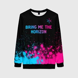 Свитшот женский Bring Me the Horizon Neon Gradient, цвет: 3D-черный