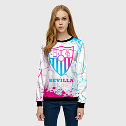 Свитшот женский Sevilla FC Neon Gradient, цвет: 3D-черный — фото 2