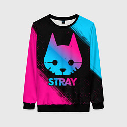 Свитшот женский Stray - Neon Gradient, цвет: 3D-черный