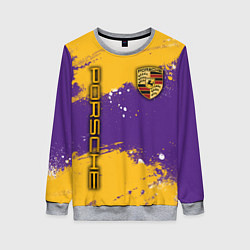 Свитшот женский PORSCHE- LAKERS COLORS, цвет: 3D-меланж