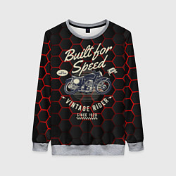 Свитшот женский Old vintage moto, цвет: 3D-меланж