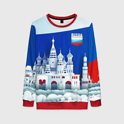 Свитшот женский Moscow: made in Russia, цвет: 3D-красный